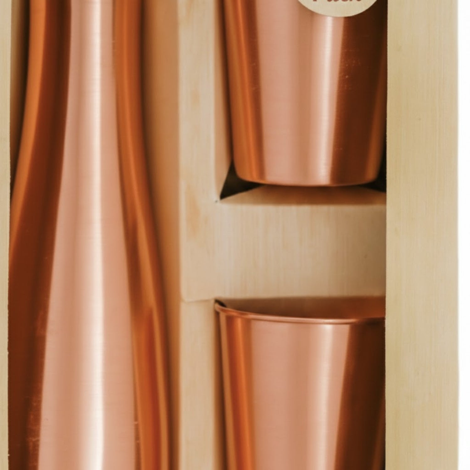 Pure Copper Celebration Gift Set – 700 ml Bottle with 2 Glasses