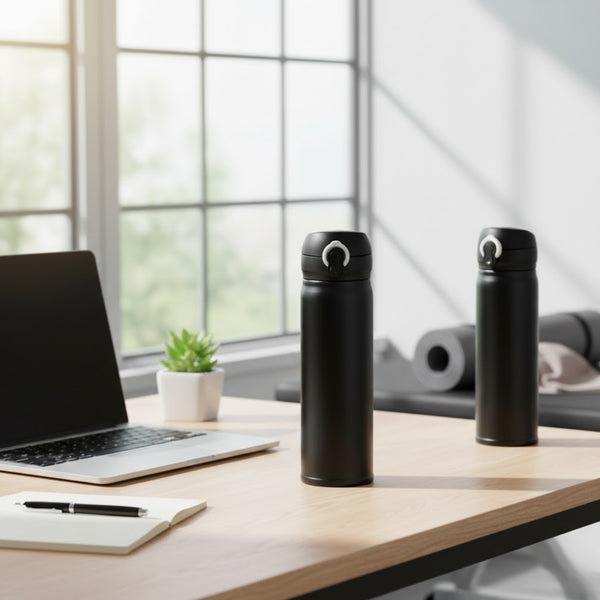 Leak-Proof Flip-Cap Stainless Steel Water Bottle – 450 ML | Lightweight & Durable