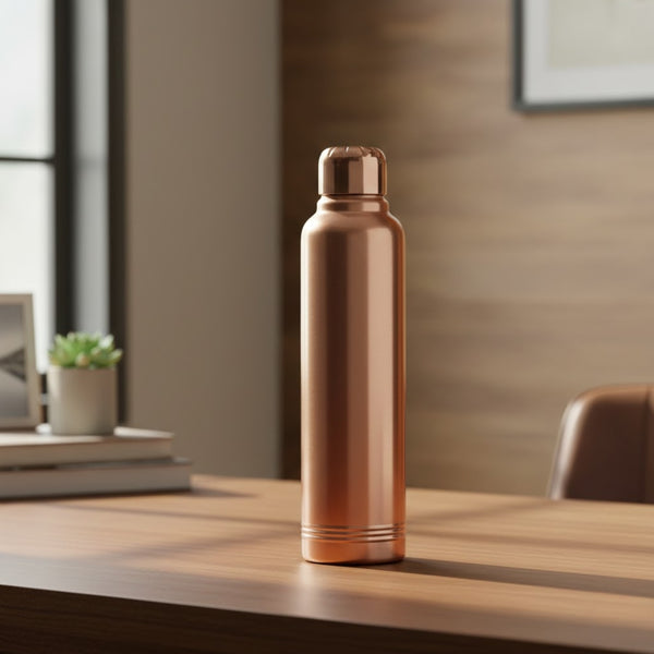 Pure Copper Water Bottle 1000 ML | Ayurvedic Copper Bottle for Daily Use