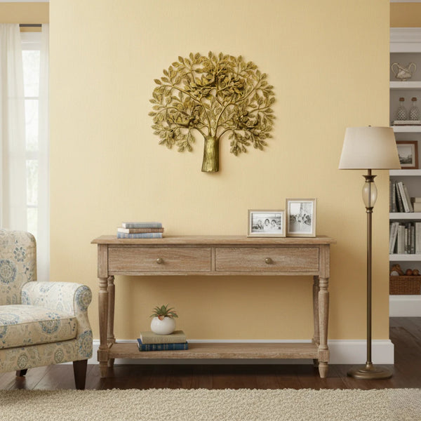 Brass Kalpavriksha Wall Decor | Handcrafted Tree of Life Brass Wall Art