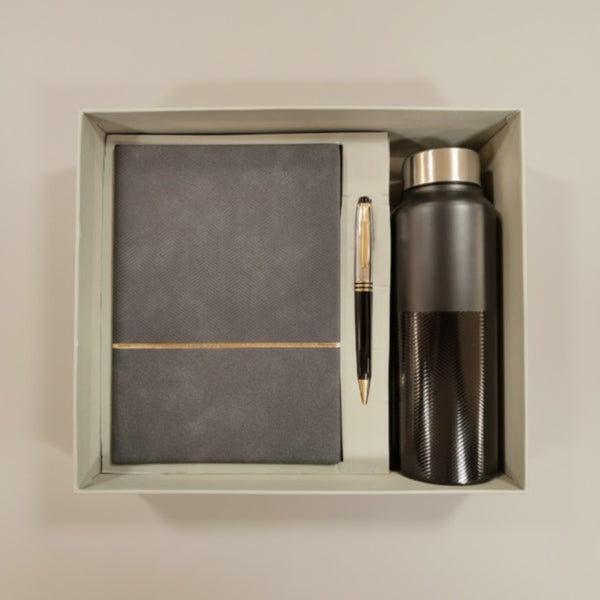 Executive Corporate Gift Set – Bottle, Notebook & Pen